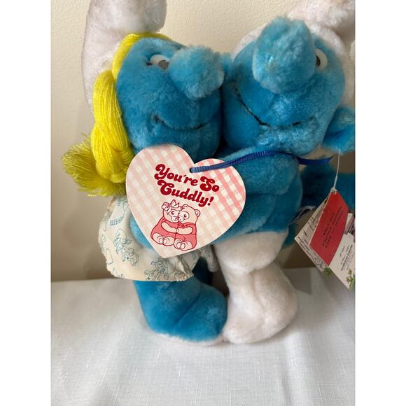 Vintage Peyo Wallace Brand  1979 and 1982 Smuf snd Smufette  Plushes - Picture 11 of 13